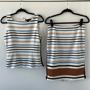 White House Black Market 2 piece skirt and top set. Size 6.